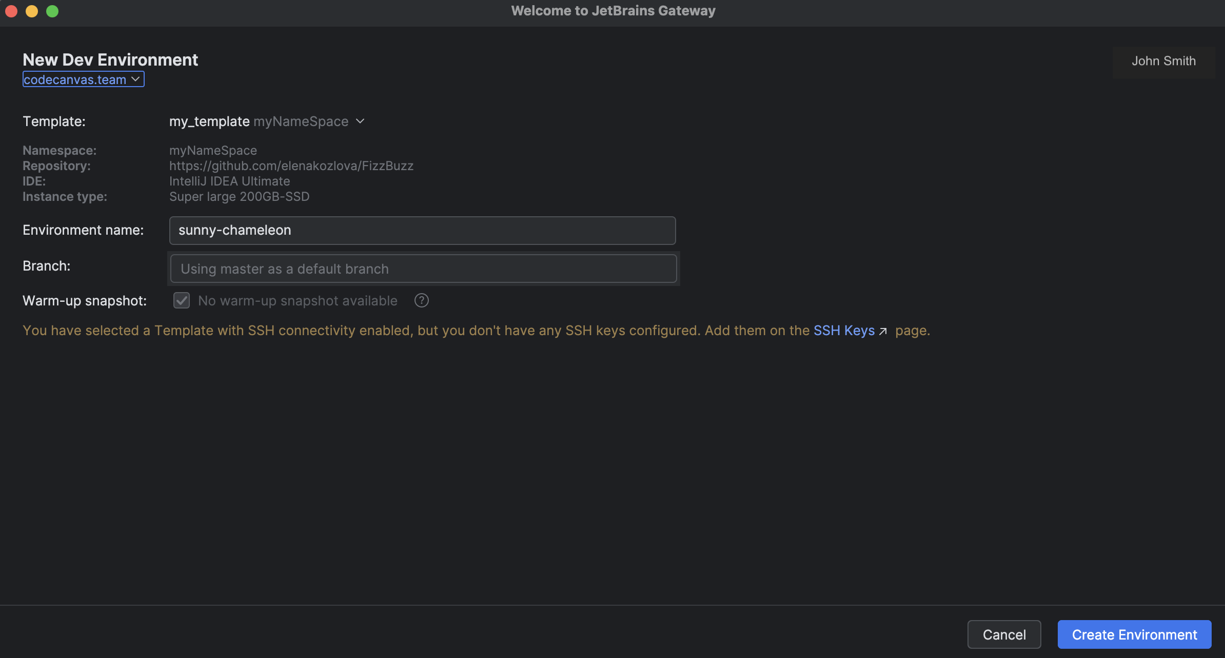 Create Environment Create Environment