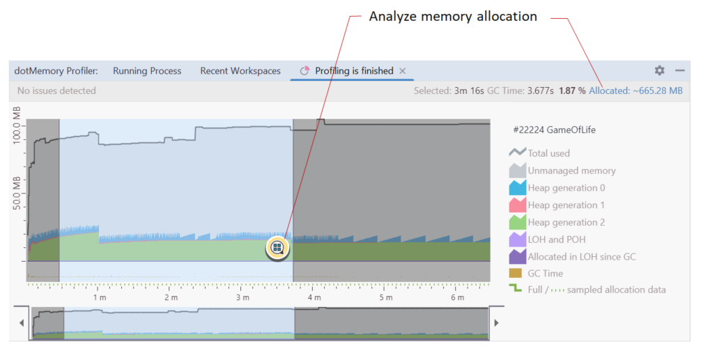 Analyze memory allocation Analyze memory allocation