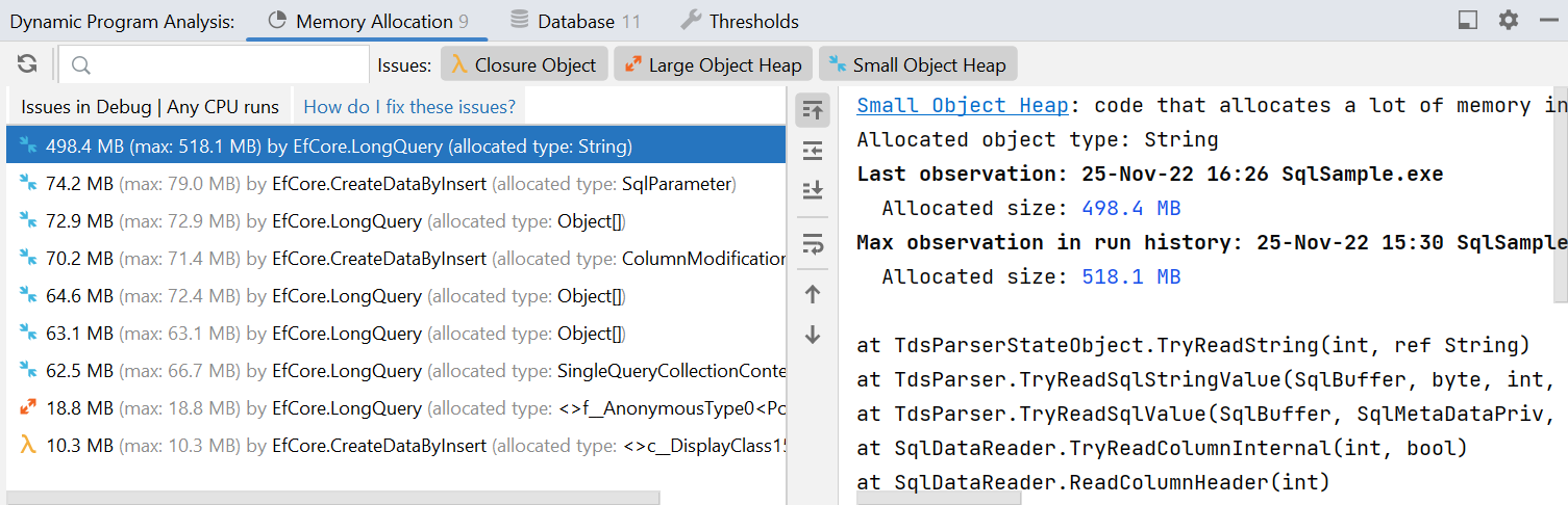 DPA memory issues DPA memory issues