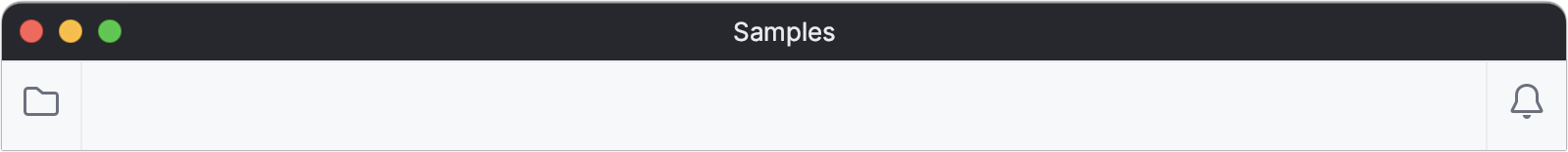IDE window with the toolbar hidden IDE window with the toolbar hidden