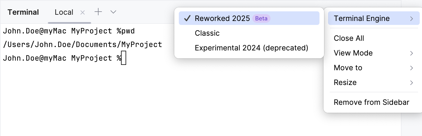 Terminal Select Engine