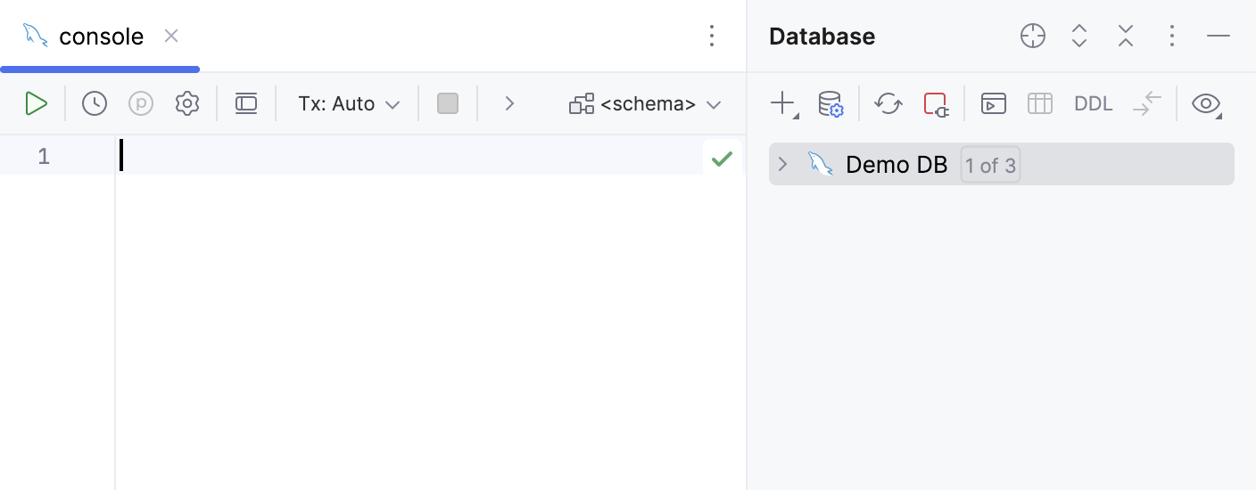 New data source in Database Explorer