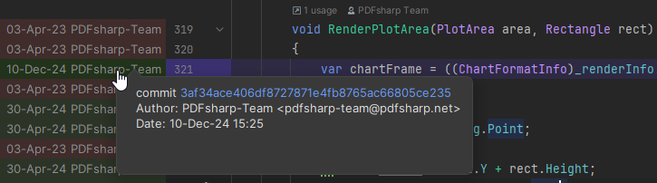 JetBrains Rider: VCS annotations