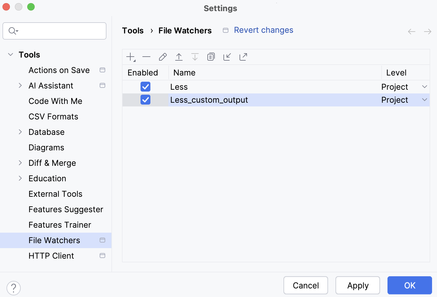 New File Watcher with custom output path saved and enabled New File Watcher with custom output path saved and enabled