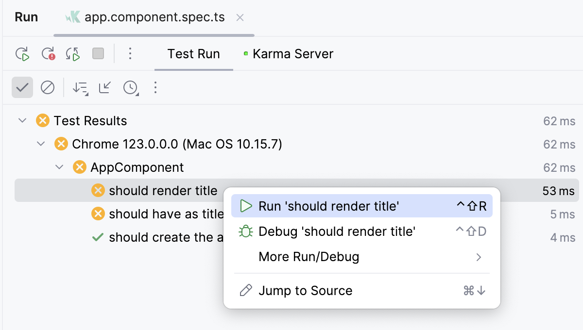 Rerun a single test Rerun a single test