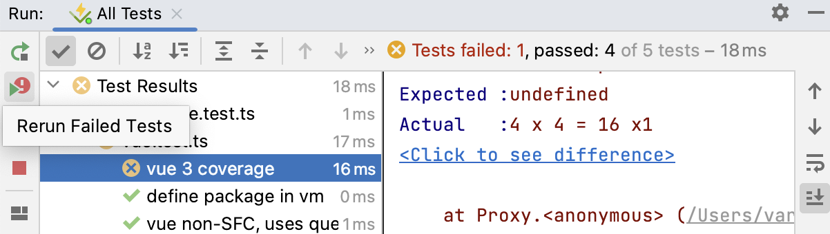 Vitest: Rerunning all failed tests Vitest: Rerunning all failed tests
