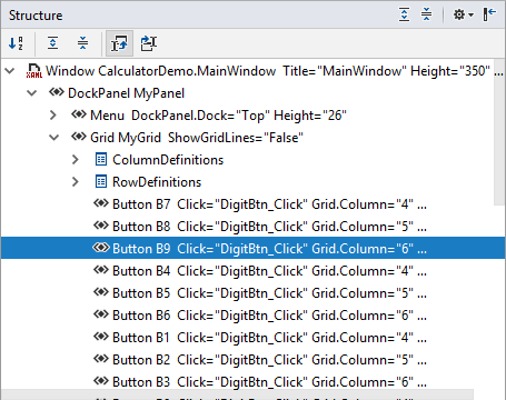 JetBrains Rider: File Structure for XAML files JetBrains Rider: File Structure for XAML files