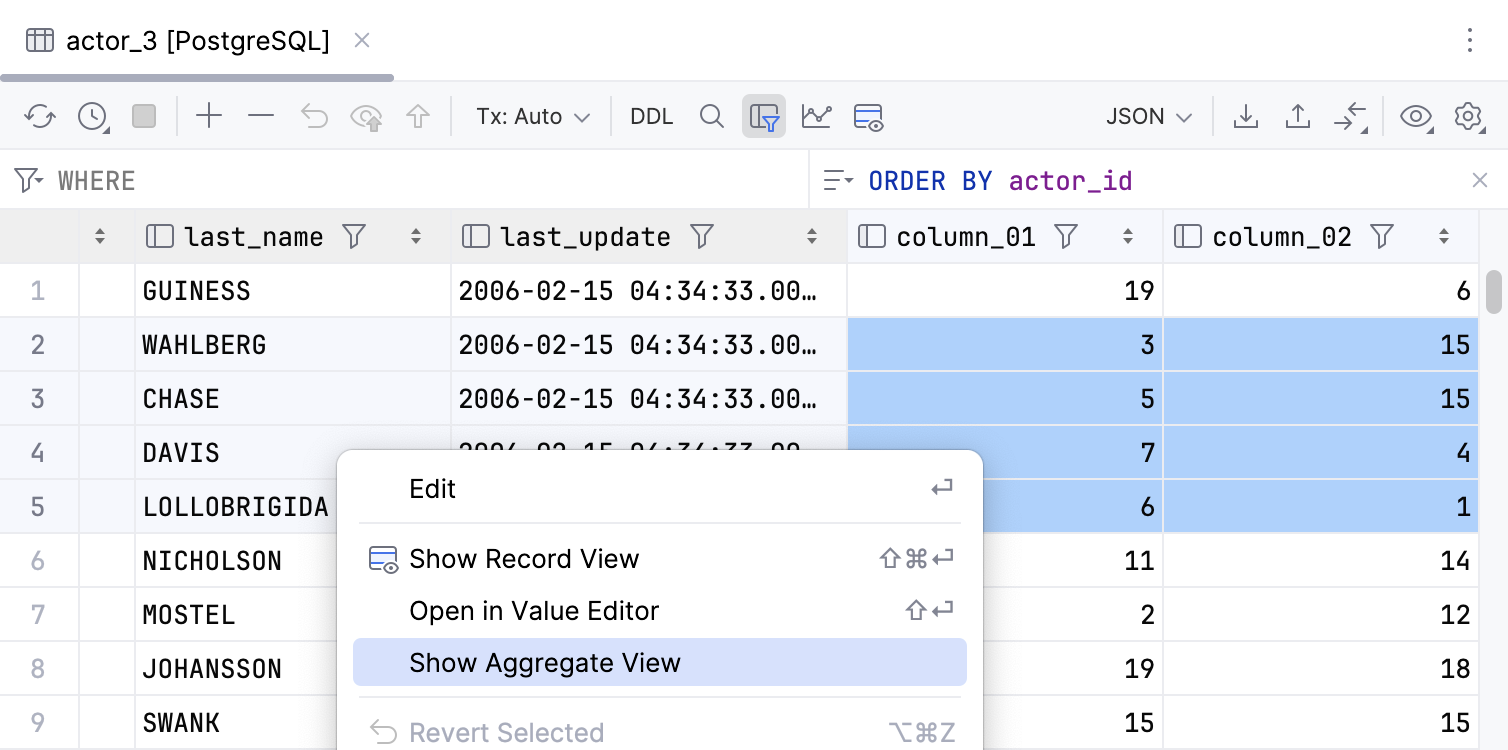 Open in Value Editor context menu option