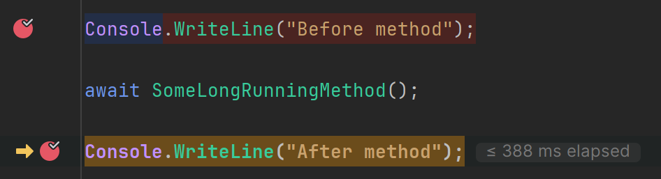 断点之间的时间