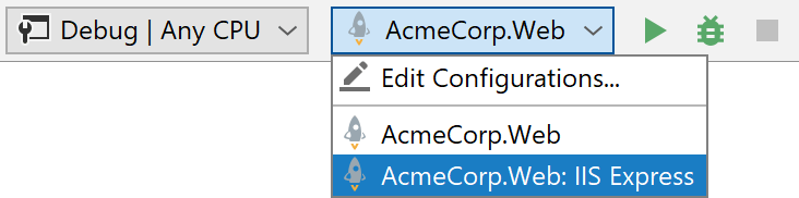 JetBrains Rider：IIS Express 运行配置