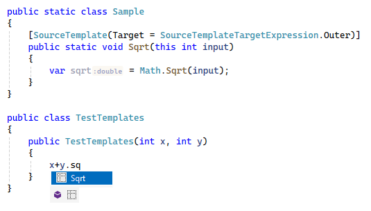 JetBrains Rider: Source templates. SourceTemplateTargetExpression parameter JetBrains Rider: Source templates. SourceTemplateTargetExpression parameter