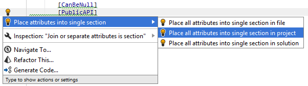Multiple attributes quick-fix Multiple attributes quick-fix