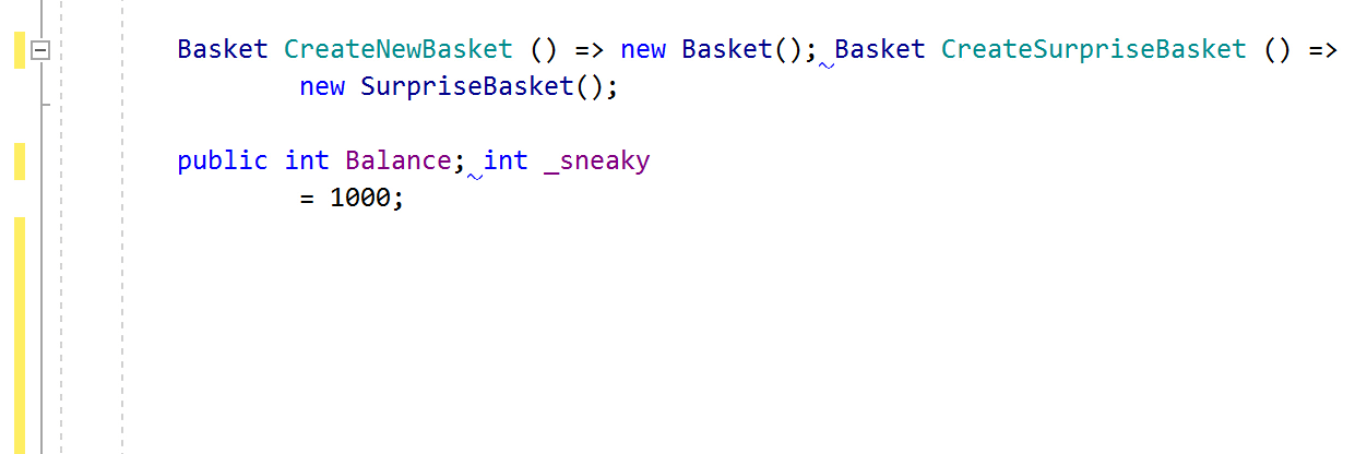 JetBrains Rider code inspection: Incorrect line breaks (multiple type members on one line)