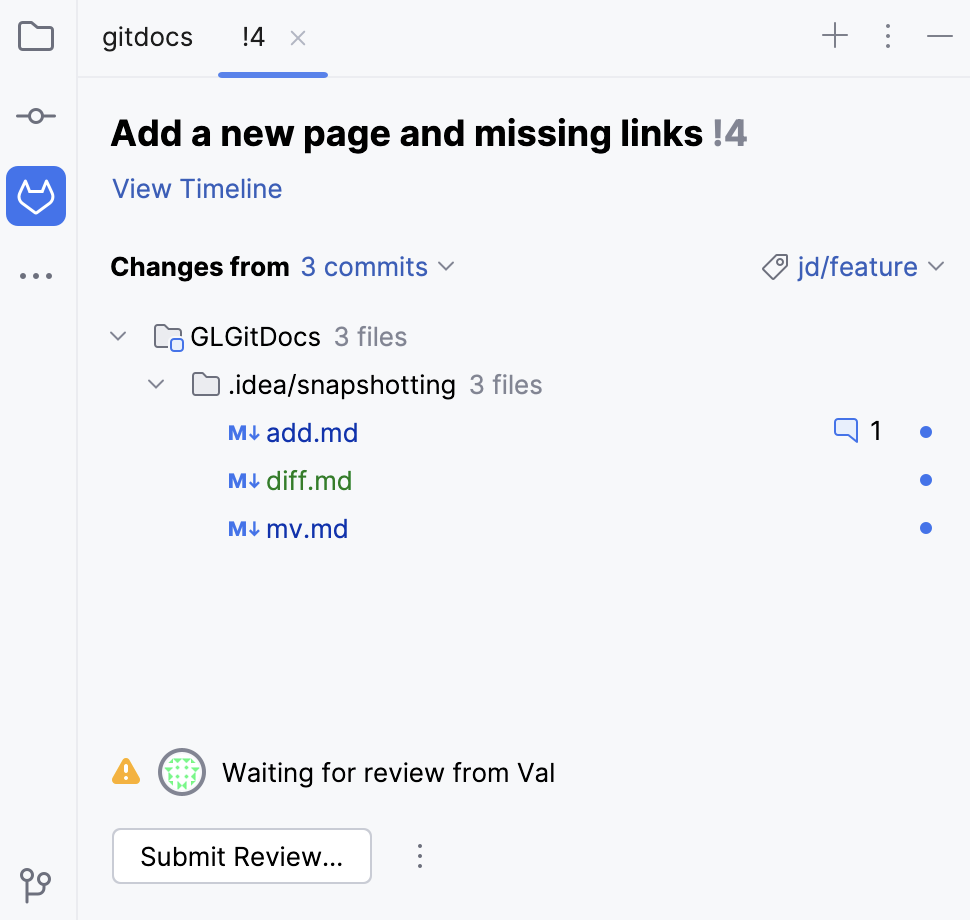 Merge Request overview