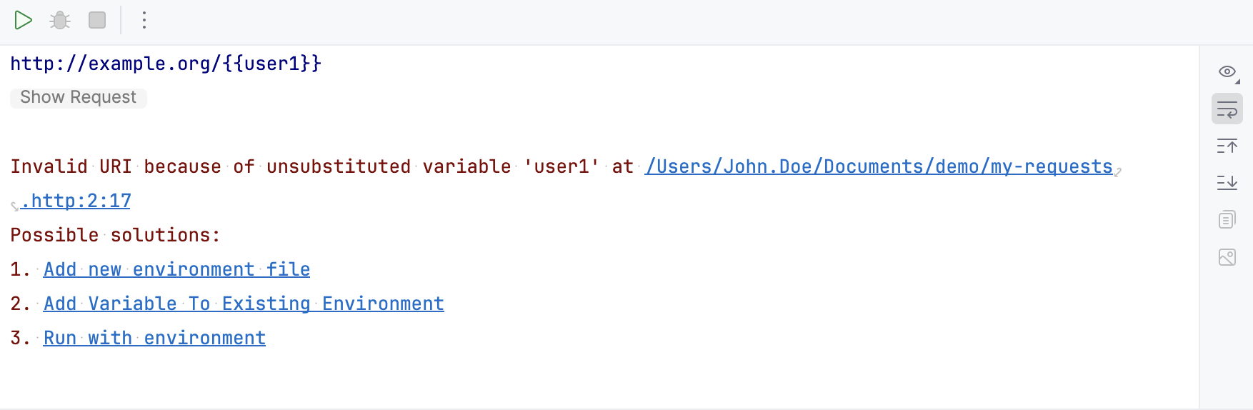 Unresolved Variable in HTTP request notification Unresolved Variable in HTTP request notification