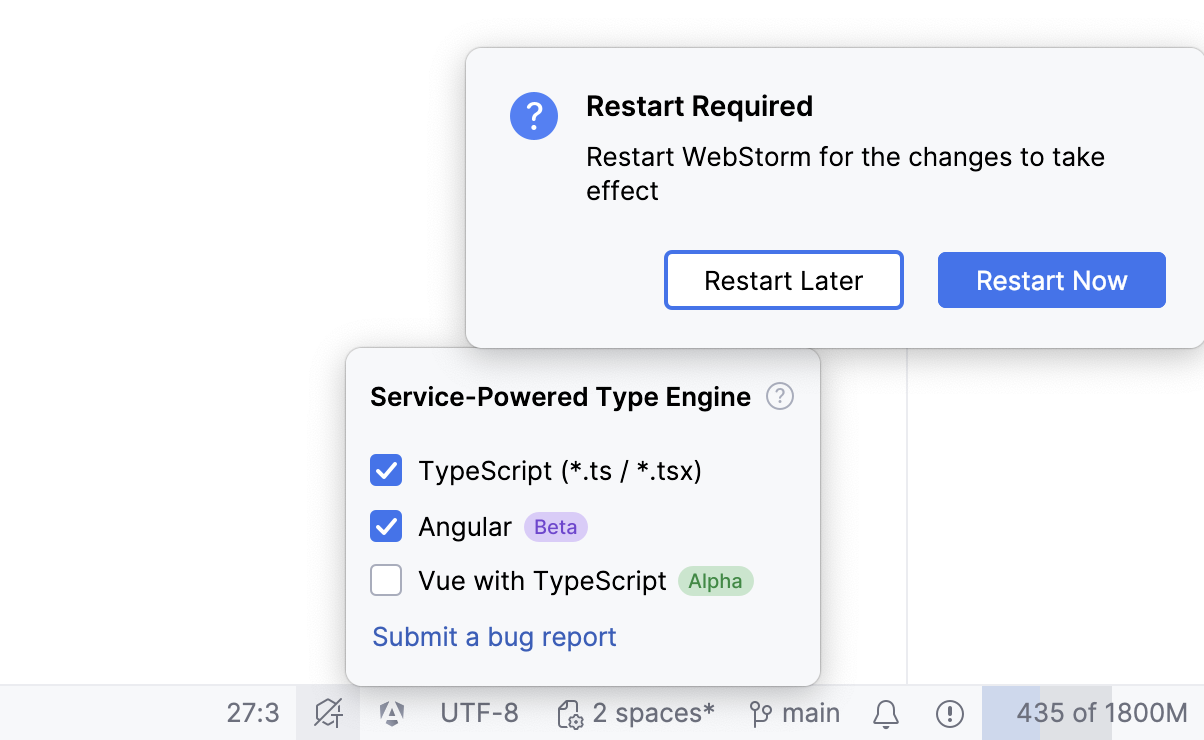 Service-Powered Type Engine widget