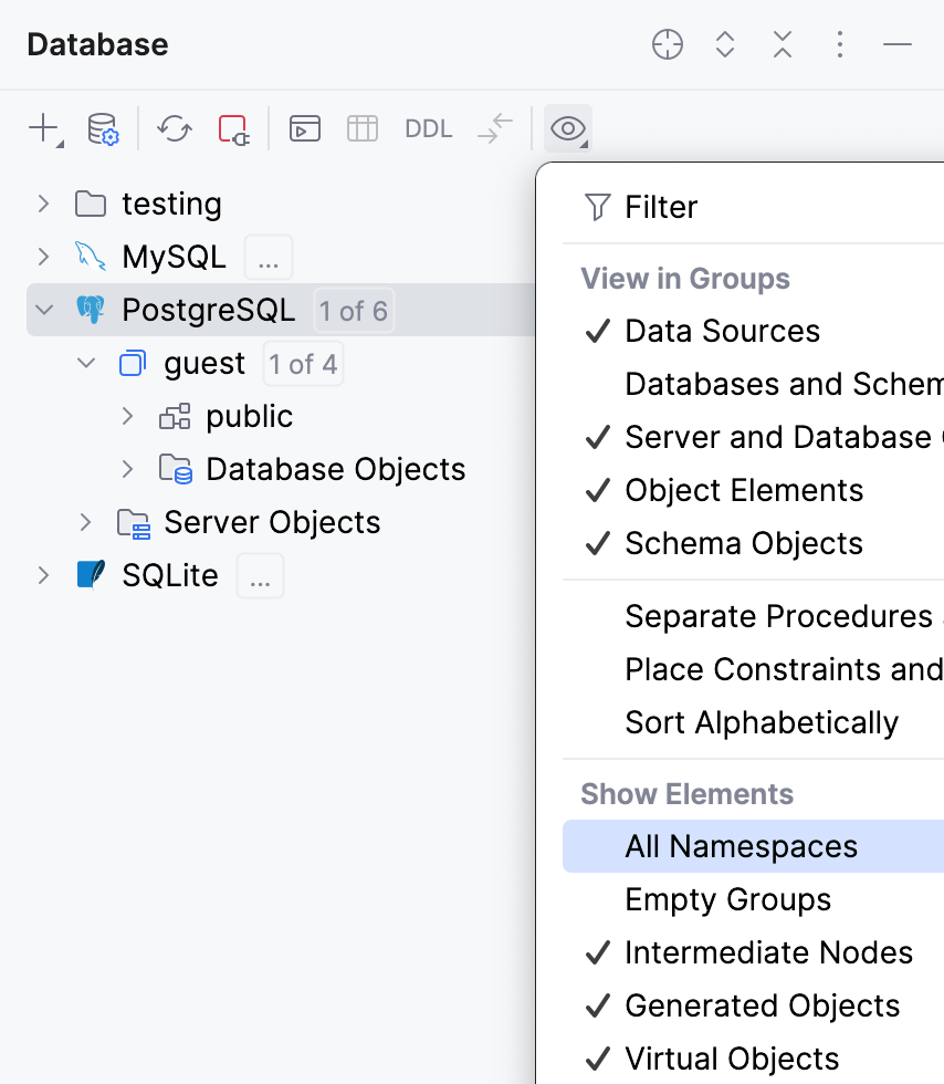 Show All Namespaces is disabled Show All Namespaces is disabled