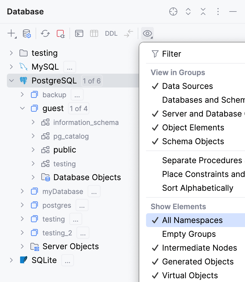 Show All Namespaces is enabled Show All Namespaces is enabled