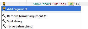 Quick-fix for the string formatting method call Quick-fix for the string formatting method call