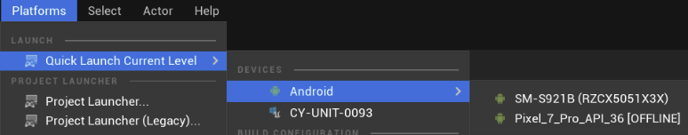 JetBrains&nbsp;Rider: Initial Unreal app deployment on Android device