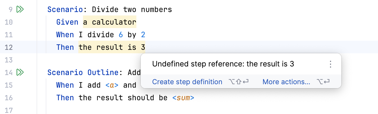 Creating Cucumber.js step definitions: invoke actions from the pop-up