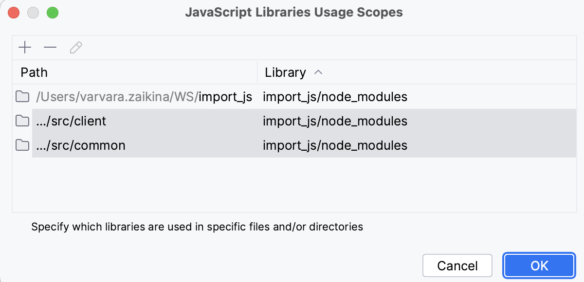 Manage Scopes dialog: folders for HTML library added Manage Scopes dialog: folders for HTML library added