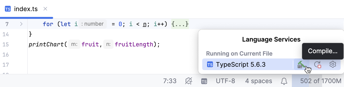 TypeScript: monitor compilation errors