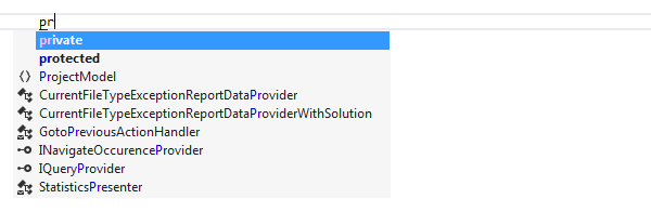JetBrains&nbsp;Rider：在代码补全中建议 C# 关键字