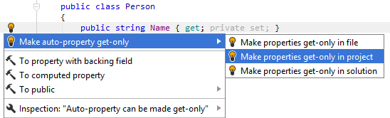 Make auto-property get-only fix Make auto-property get-only fix