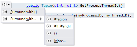 JetBrains Rider: Surround templates in the action list (Alt+Enter) JetBrains Rider: Surround templates in the action list (Alt+Enter)