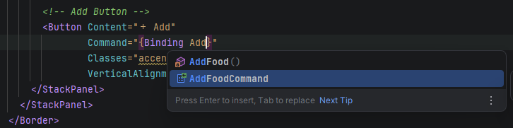 JetBrains&nbsp;Rider. Code completion in Avalonia .axaml