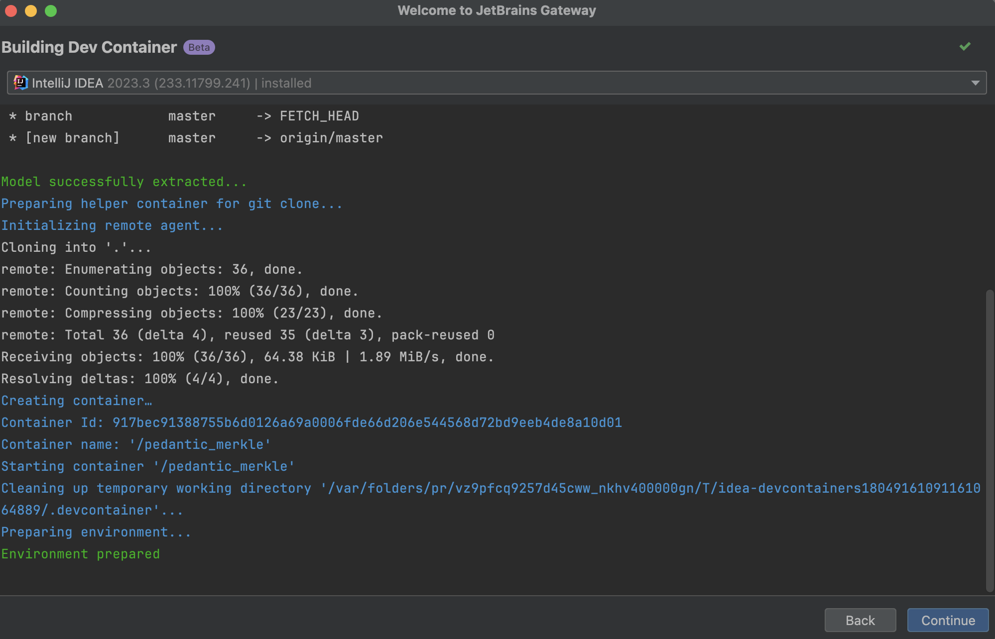 环境已准备就绪 环境已准备就绪