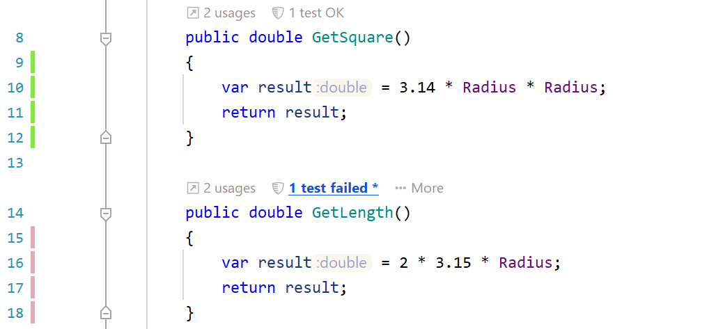 JetBrains&nbsp;Rider: Coverage highlighting