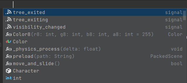 JetBrains&nbsp;Rider: Completion in GDScript