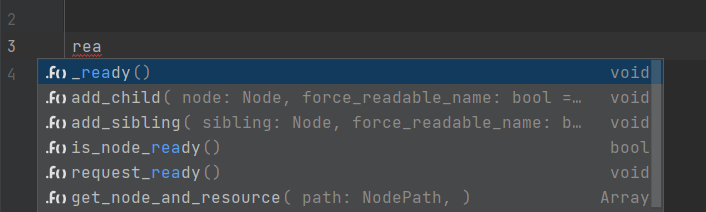 JetBrains&nbsp;Rider: Completion in GDScript