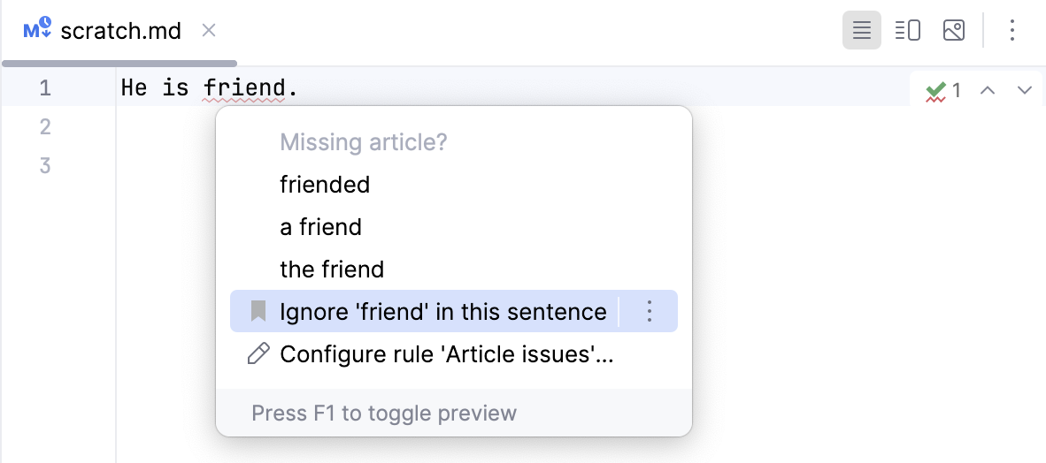 Intention action to add an exception Intention action to add an exception