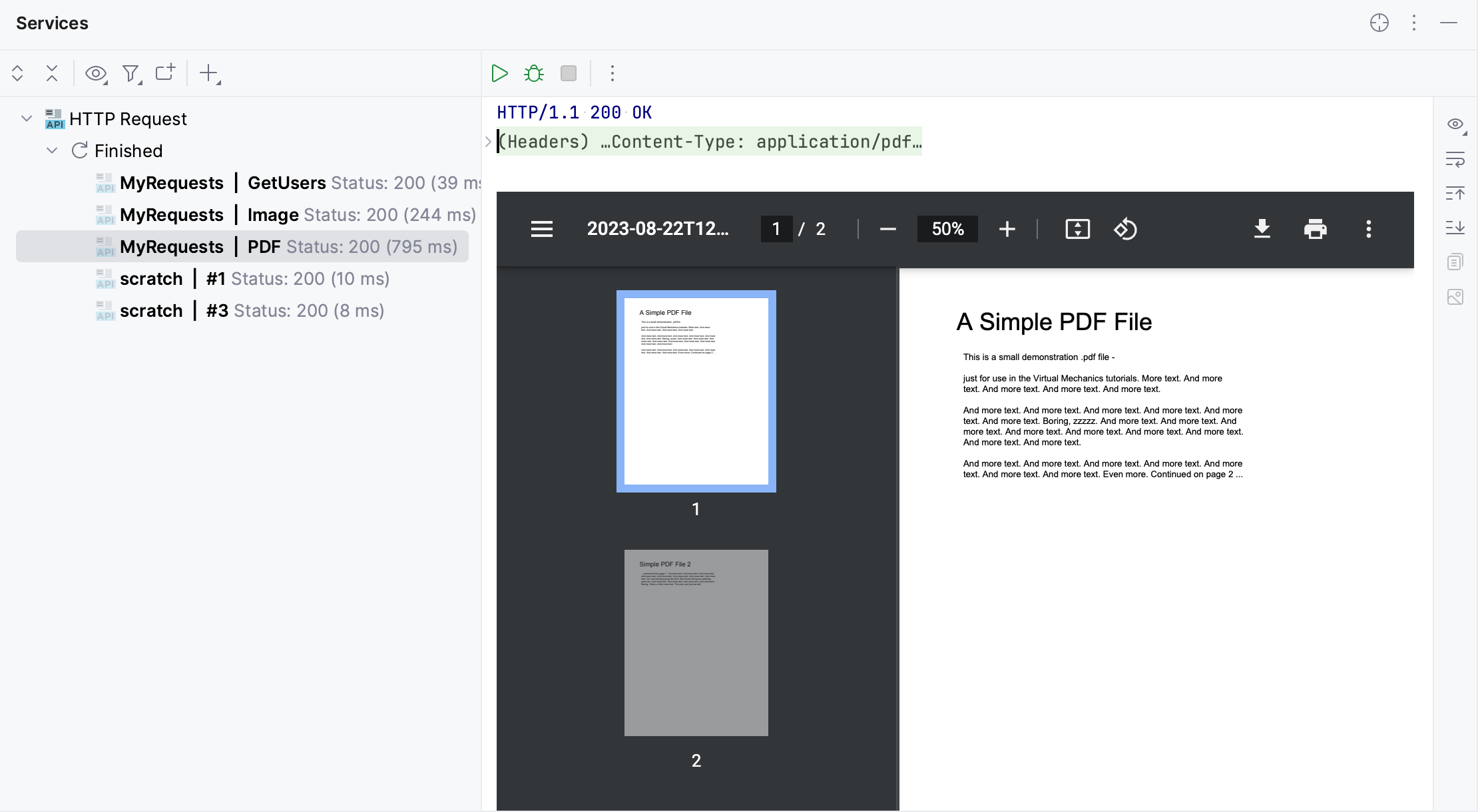 HTTP响应包含PDF HTTP响应包含PDF