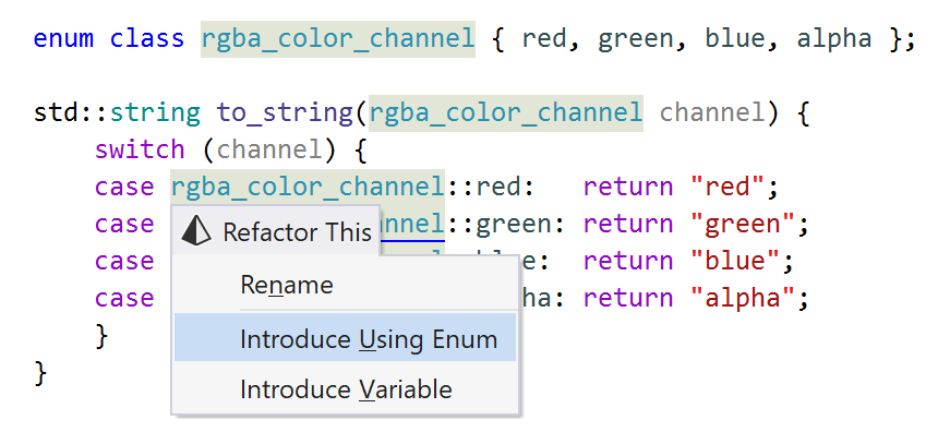 JetBrains Rider:引入 Using Enum