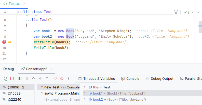 JetBrains Rider 调试器:跟踪对象(创建对象 ID) JetBrains Rider 调试器:跟踪对象(创建对象 ID)