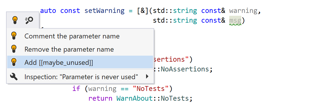 添加 [[maybe_unused]]