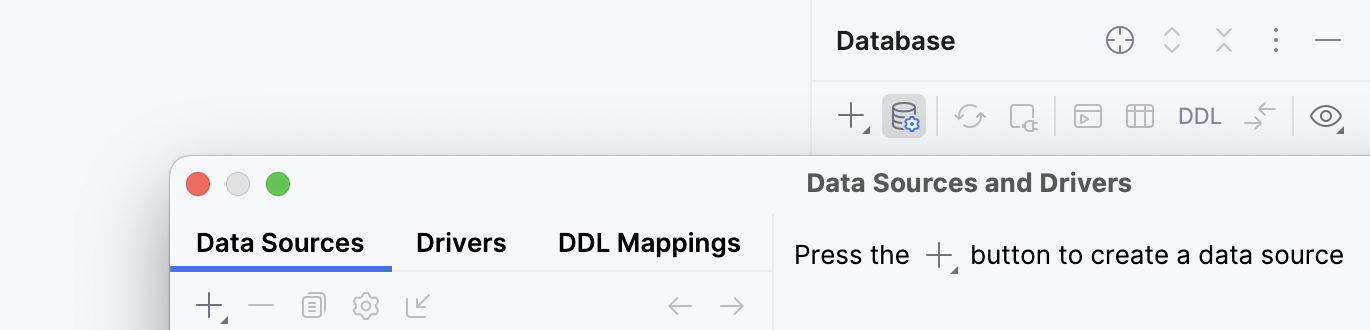 打开数据源和驱动程序对话框 打开数据源和驱动程序对话框