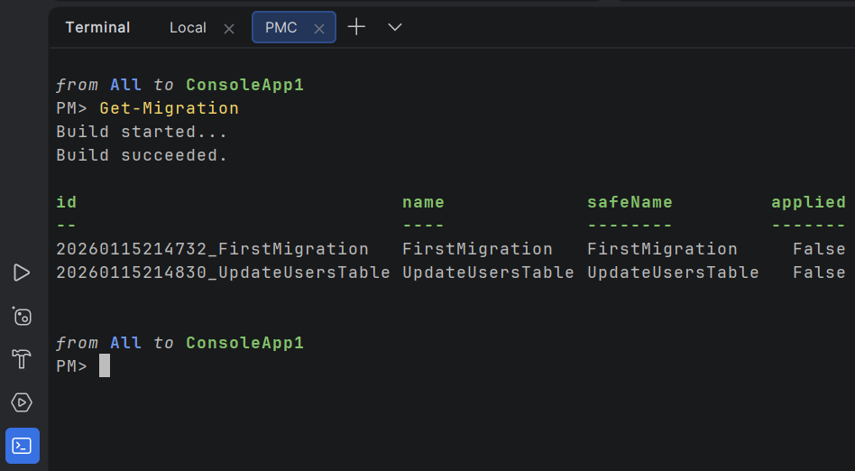 JetBrains Rider：终端窗口，软件包管理器控制台会话