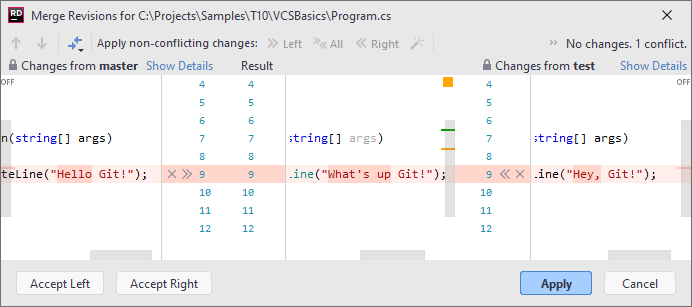 解决冲突视图 解决冲突视图