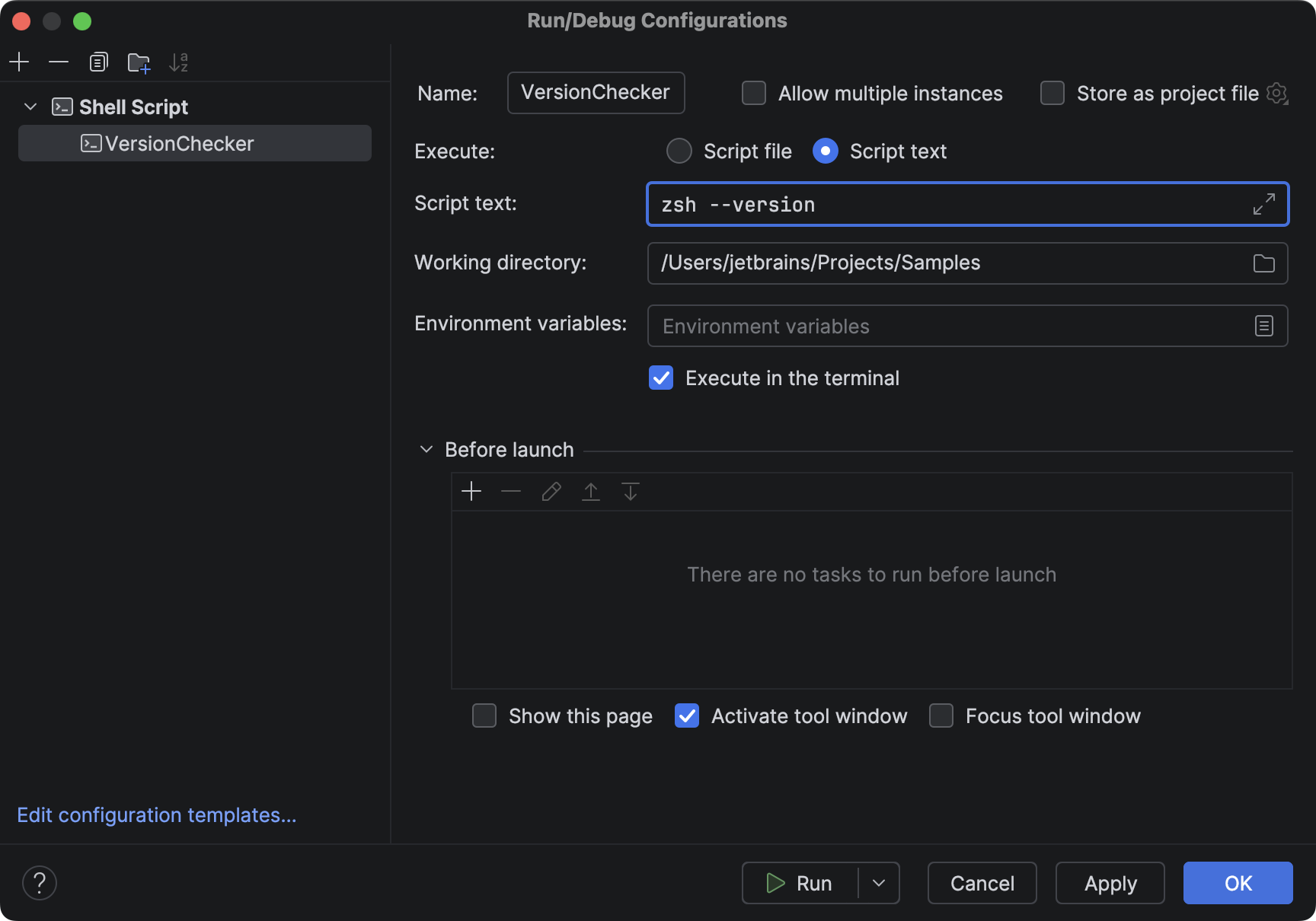 Languages and frameworks: Shell scripts | JetBrains Rider Documentation