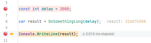 JetBrains&nbsp;Rider 可视化步进时间
