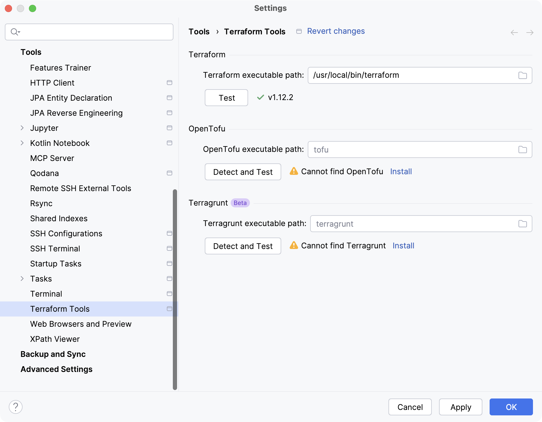 Terraform 工具设置 Terraform 工具设置