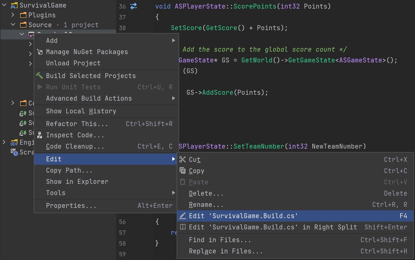 Edit Build.cs Edit Build.cs