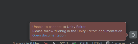 JetBrains&nbsp;Rider: Unable to connect to Unity editor