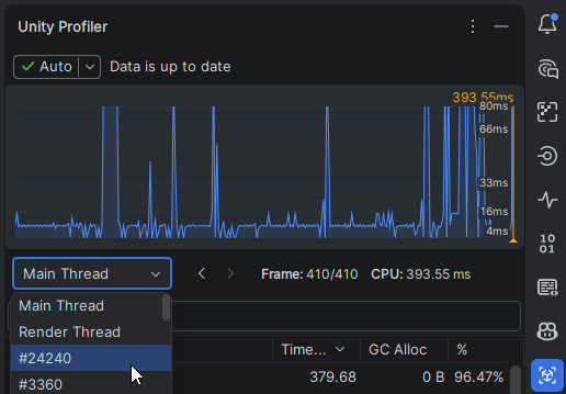 Unity 分析器线程 Unity 分析器线程
