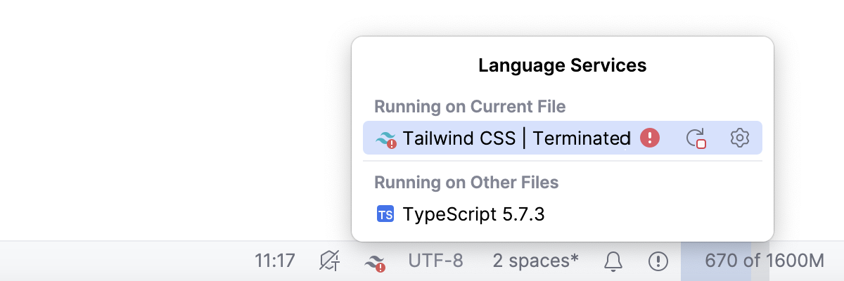 Tailwind&nbsp;CSS 语言服务器错误